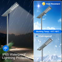 Lampadaire solaire LED intégré 400W 500W 600W 280LM avec puce LED 7070, nouvelle batterie longue durée, étanche, télécommande