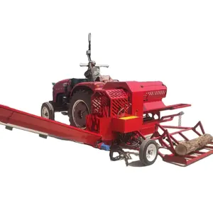 35 ton traktor dipasang prosesor kayu bakar hutan kayu chipper 400mm penuh hidrolik dioperasikan dengan semua aksesoris