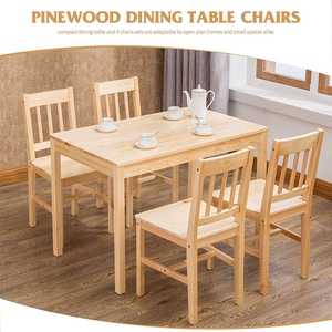 Ensemble de Table de cuisine nordique 5 pièces, 4 chaises en bois, Table de salle à manger, meubles de cuisine - Product Image 2