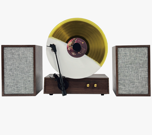 Factory Direct Sale Vertical Turntable Record Player Vinyl Record Player with 2 External Speaker Turntable Player