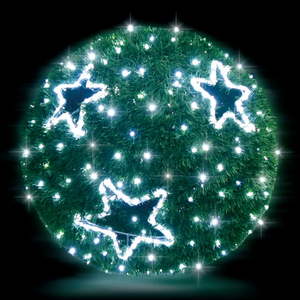 Boule lumineuse de Noël en plastique et métal pour la décoration extérieure de fêtes et de jardins - Product Image 3