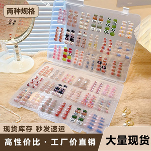 Caja de almacenamiento de uñas de gran capacidad, organizador transparente a prueba de polvo para puntas de decoración de uñas con cierre de seguridad, apertura plana de 180 grados - Product Image 2