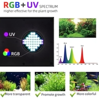 Lampe LED pour aquarium Week Aqua 70 Watts, contrôle par application, lumière RGB UV spectre complet, lampe pour aquarium avec minuterie et écran Z250 PRO