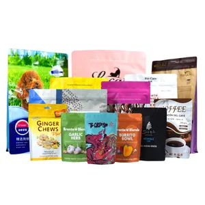 Coffee Bag Packaging Aluminum Foil Snack Tea Chocolate Packaging Bag Candy Stand Up Pouch Matte Effect Free-Shaped Coffee Packaging Bags