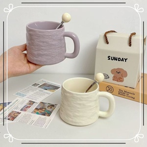Minimalist Stone Texture Style Ceramic Tea Cup for Home Milk Coffee Breakfast Oatmeal Fruit Dessert Decorative - Product Image 2