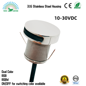 Échantillon accepté 1W fileté 316 acier inoxydable lampe <span class=keywords><strong>de</strong></span> quai à sens unique IP68 encastré quai pont voie <span class=keywords><strong>nez</strong></span> bord <span class=keywords><strong>Led</strong></span> feux d'escalier - Product Image 2