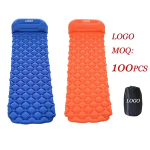 Inflatable sleeping Comfortable camping pad inflatable Fabric air bed mattress lightweight sleeping pad for camping