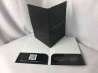 Dossier de présentation personnalisable noir pour documents, format A4, avec gaufrage, pour travaux manuels en papier
