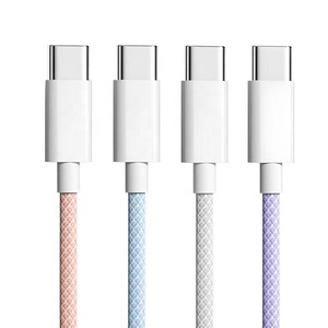 66W/3A Nylon Trenzado USB C Cable de datos de carga rápida Función inteligente 1M TIPO C Cable adaptador de teléfono móvil Teléfono móvil PD Cargador USB - Product Image 6