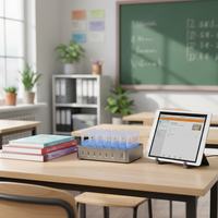 Station de charge rapide PD 120W à 6 ports haute puissance, chargeur USB C multi-ports 30W pour bureau, école, hôtel, maison