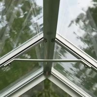 Pack de serres 2 x 3 m avec structure en aluminium argenté, outils de jardin naturels traités sous pression, pour plantes de jardin et arrière-cour