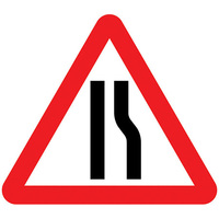 Réfléchissant en plastique directionnel route rétrécit droite travaux routiers panneau d'avertissement de sécurité portable affichage cônes de signalisation conseil