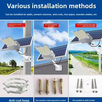Lampadaire solaire IP67 à alimentation directe d'usine avec corps en ABS, panneaux LED alimentés par cellules et capteur pour usage extérieur en jardin