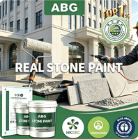 Peinture élastique à base de pierre avec agrégat minéral mélangé pour les surfaces extérieures des bâtiments résidentiels en bord de mer