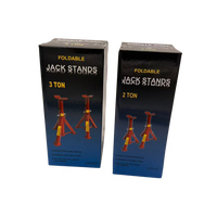 Suportes Dobráveis de 2 Toneladas com Almofada de Borracha, Conjunto de Suporte de Eixo para Veículos Pesados para Substituição de Pneus de Carros e SUVs
