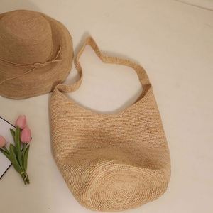 Bolso de Hombro Grande de Rafia Natural, Hecho a Mano, Moderno y a la Moda, Bolso de Playa para Mujer - Product Image 2