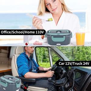 Chauffe-plat électrique 2 en 1, boîte à lunch portable, 220v/110v/12v/24v, chauffage, boîte à lunch électrique - Product Image 2
