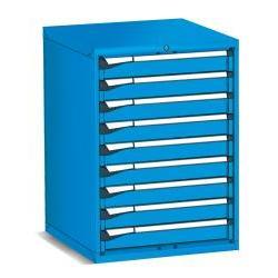 Armoire à tiroirs Fami Master Key Comfort, 9 tiroirs, 714x726x1000 mm, rouge rubis RAL3003, rangement d'outils - Product Image 3