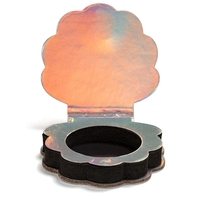 Palette de fards à paupières individuels haut de gamme avec logo personnalisé, étanche, holographique, emballage avec fermeture magnétique et doublure en éponge