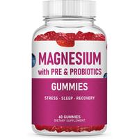 Complément alimentaire de marque privée OEM, gommes au magnésium avec prébiotiques et probiotiques pour le stress, le sommeil et la récupération