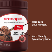 Greenpie Poudre de shake diététique protéiné de remplacement de repas portable pour adultes, riche en protéines et en nutriments