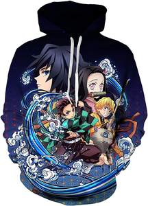 Fitspi Vente en gros Sweat à capuche Anime Dessin animé Imprimé 3D Mode Pull ample à manches longues Sweat-shirt mignon Hommes et femmes Dropshipping - Product Image 3