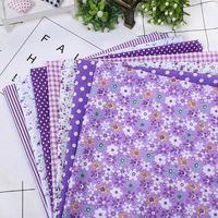 En gros 7 pièces/ensemble diverses couleurs imprimées 100% coton maison Textile tissu Bundle Floral rayure point étoile motif pour bricolage artisanat