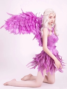 Ali di Piume Dorate Popolari per Cosplay e Spettacoli, Accessori per Adulti per Matrimoni, Fotografie ed Eventi - Product Image 3