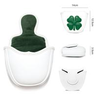 Housse de putter de golf, housses de tête de club de golf pour putter en cuir PU, housse de tête de putter à maillet avec série trèfle à quatre feuilles magnétique