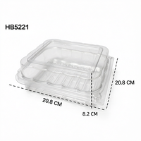 Transparante PET plastic blisterverpakking clamshell, food grade, voor taartverpakking en presentatie in bakkerijen