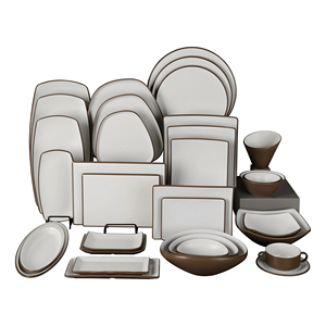 Stoviglie in Melamina Black Rock e Black Rock Grigio Cocco - Piatti in Melamina Beige Cocco per <span class=keywords><strong>Horeca</strong></span> - Product Image 6