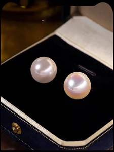 Pendientes Colgantes de Oro Sólido de 18K UM Jewelry, Productos de Calidad, Unisex/Mujer/Hombre, Regalo de Aniversario de Bodas con Perla Natural - Product Image 3