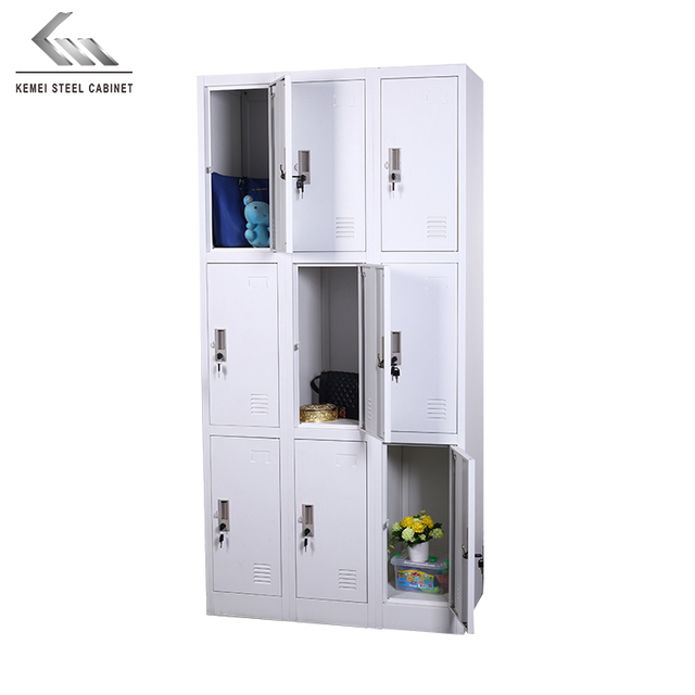 China High Quality 9 Door\ Compartment Steel Wardrobe Locker Storage Cabinet for Students
