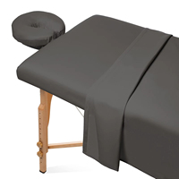 Ensemble de table de massage en microfibre 3 pièces - Couvre-lit de salon de spa pour soins du visage