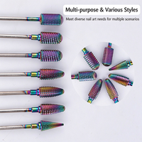Embouts de perceuse à ongles en alliage électroplaqué, têtes de polissage plaquées or et colorées, outils de manucure électriques
