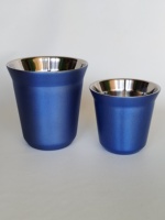 Tasse à café isotherme à double paroi résistante à la chaleur 80ML 160ML 240ML 3oz 6oz 8OZ en acier inoxydable 304 avec logo