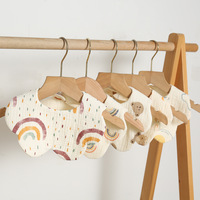 Bavoirs en mousseline pour bébé, 100% coton, pour nouveau-né, avec absorption d'eau et motif uni, pour la bave et la dentition des nouveau-nés