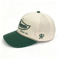 Casquette de baseball Snapback à 5 panneaux, bicolore, à visière incurvée, avec logo brodé 3D personnalisé OEM/ODM, style A-Frame, pour le golf