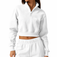 Ensemble de sweat-shirts pour femmes avec logo artisanal personnalisé, manches longues, de haute qualité, résistant, ample, ensemble de sweat-shirts de sport pour femmes