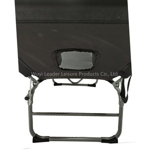 Leader Beach Lounge <span class=keywords><strong>Chair</strong></span> Silla para tomar el sol Patio Lounge <span class=keywords><strong>Chair</strong></span> Plegable Ajustable Reclinable con agujero para la cara - Product Image 6