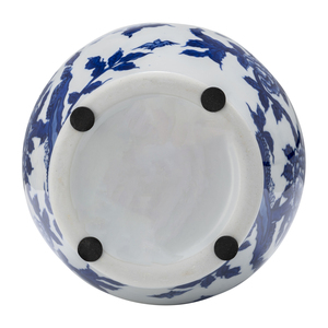 Vaso in Ceramica con Motivo Floreale Blu, Decorazione Tradizionale per Soggiorno e Casa - Product Image 5