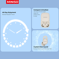 Miniso X10 Headset tidur Hi-fi, Headset nirkabel untuk Bluetooth 5.4 HD Stereo kualitas suara HiFi, terjemahan cerdas