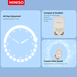 Miniso X10 Hi-Fi Trong Tai Tai Nghe Ngủ Cho <span class=keywords><strong>Bluetooth</strong></span> 5.4 HD Stereo Hifi Âm Thanh Chất Lượng AI Thông Minh Dịch Tai Nghe Không Dây Jl - Product Image 4