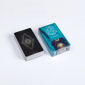 Full Color Printed Hard Paper Tarot Cards by Manufacturer Custom Logo Advertising Poker Game with Tuck Box