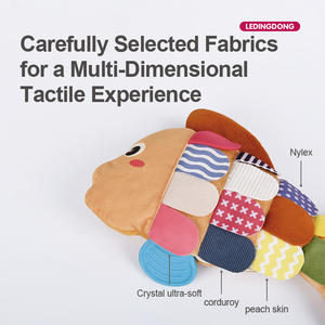 Flip Fish, Peluche de Animal, Libro Suave <span class=keywords><strong>para</strong></span> Bebés, Juguetes con Patrones Relajantes <span class=keywords><strong>para</strong></span> <span class=keywords><strong>Dormir</strong></span>, Juguetes Sensoriales Infantiles Multitexturizados y Sonoros - Product Image 2