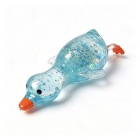 Canard en caoutchouc souple et amusant avec paillettes dorées, style maltose, jouet anti-stress à presser pour les 14 ans et plus - Best-seller transfrontalier