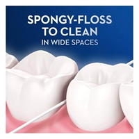50 pièces de fil dentaire orthodontique pré-coupé 2-en-1 pour appareils dentaires, bridges et implants, pour l'hygiène buccale - Super Floss