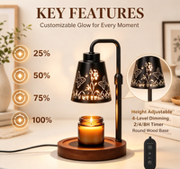 Lampe chauffe-bougie avec minuterie et variateur d'intensité - Cadeaux d'anniversaire pour femmes, décoration de chambre, Noël
