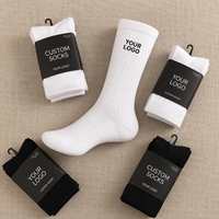 Chaussettes Athlétiques Quotidiennes Personnalisables avec Logo – Chaussettes Respirantes Montantes pour Confort, Marche, Fitness et Usage Quotidien
