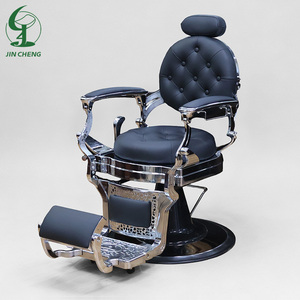 Sillón de Barbería <span class=keywords><strong>Retro</strong></span> Jincheng para Hombres, Silla de Peluquería con Elevación para Afeitar y Peinar - Product Image 1